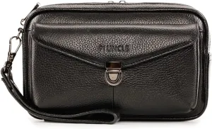 KPYWZER Leather Clutch Purse Wallet Men Wrist Bag