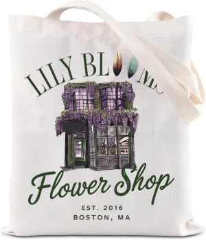 KUIYAI Colleen Book Inspired Tote Bag Floral Shop Bag Bookish Literature Gift Coho Reader Gift For Hoover Fans