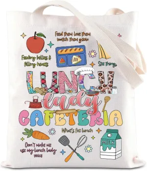 KUIYAI Lunch Lady Cafeteria Tote Bag - Appreciation Gift for Cafeteria Worker & Team