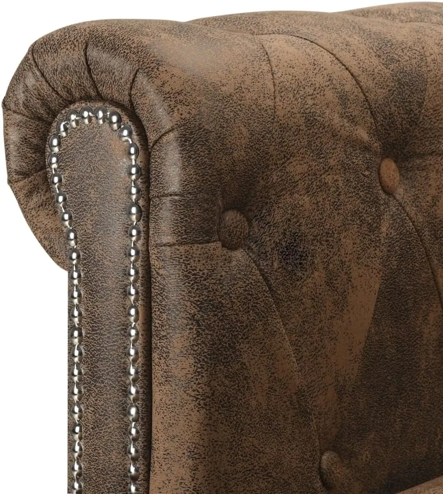 L-Shaped Chesterfield Sofa Couch sectional,Convertible sectional Sofa,Couch,Sofa,couches for Living Room,futon Couch,couches,futon,Artificial Leather Brown