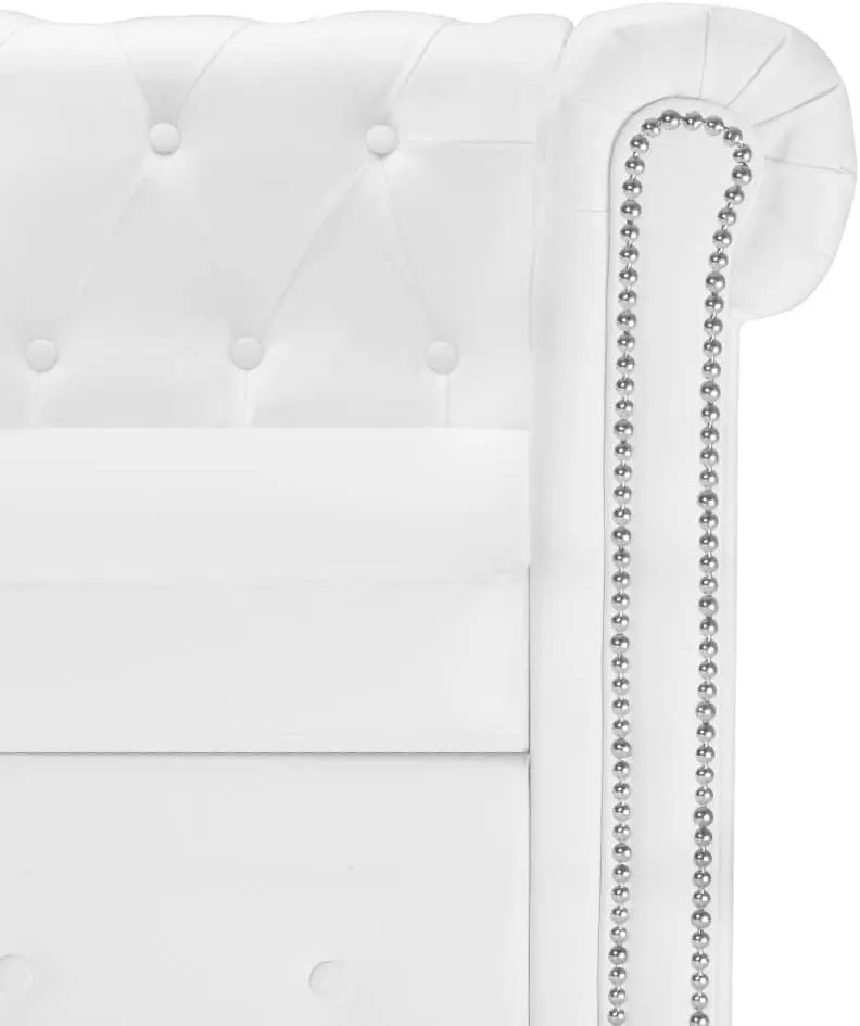 L-Shaped Chesterfield Sofa Couch sectional,Convertible sectional Sofa,Couch,Sofa,couches for Living Room,futon Couch,couches,futon,Artificial Leather White