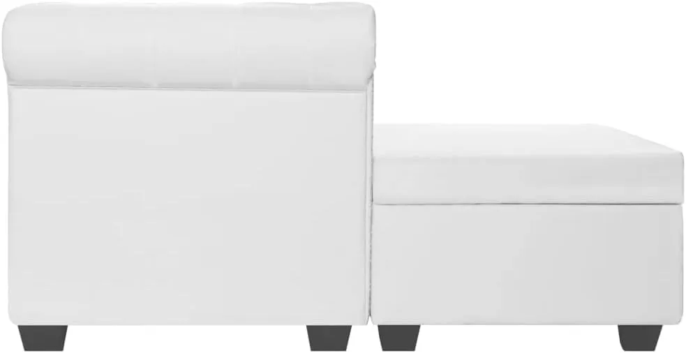L-Shaped Chesterfield Sofa Couch sectional,Convertible sectional Sofa,Couch,Sofa,couches for Living Room,futon Couch,couches,futon,Artificial Leather White
