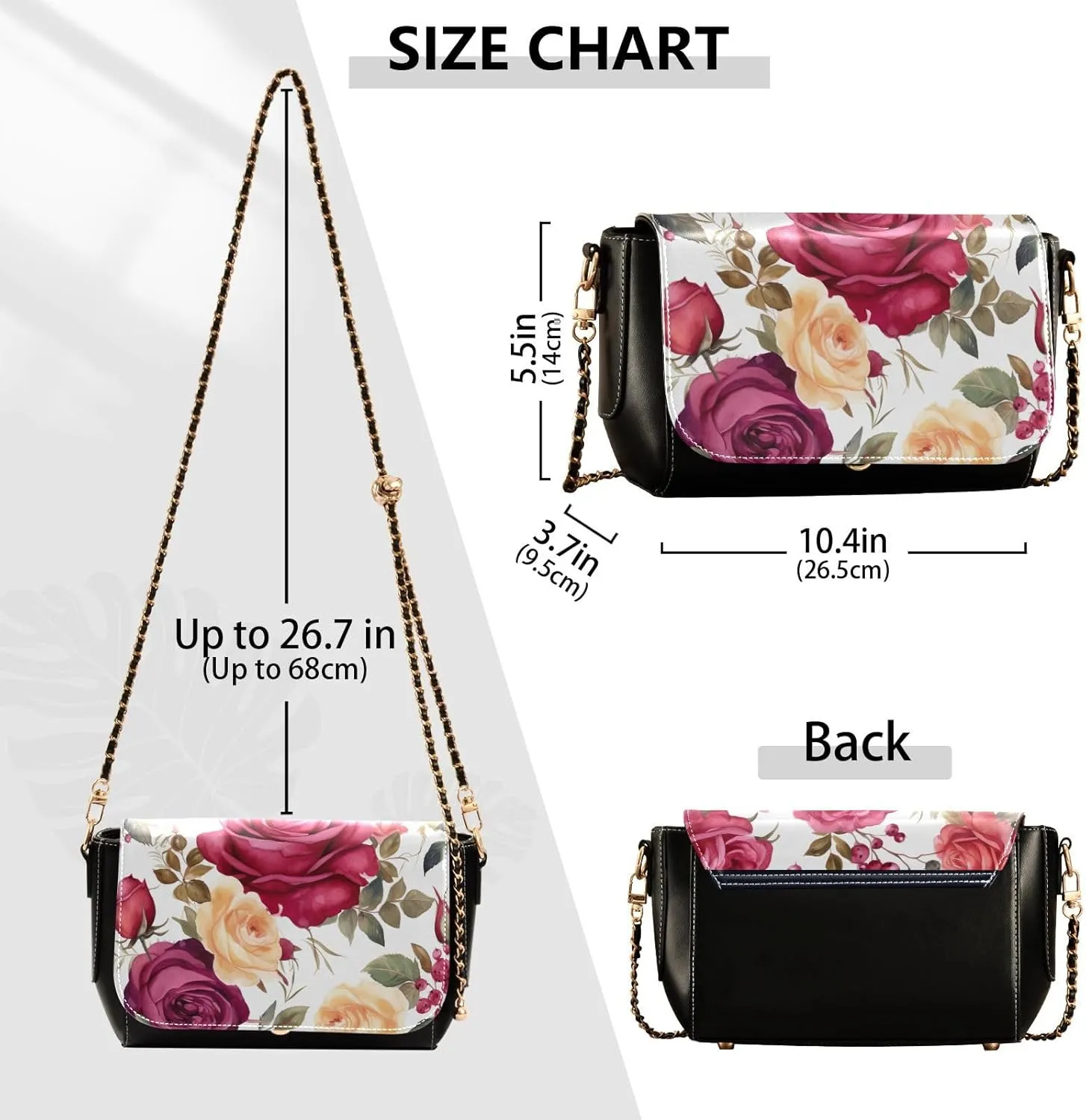 Landscapes Arch in Garden Leather Crossbody Purses for Women Trendy, Fashion Shoulder Bag, Leather Crossbody Bags