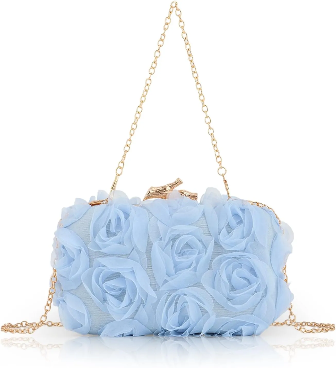Lanpet Women Clutches Purse Lace Formal Flower Evening Handbag Chain Strap Shoulder Bag