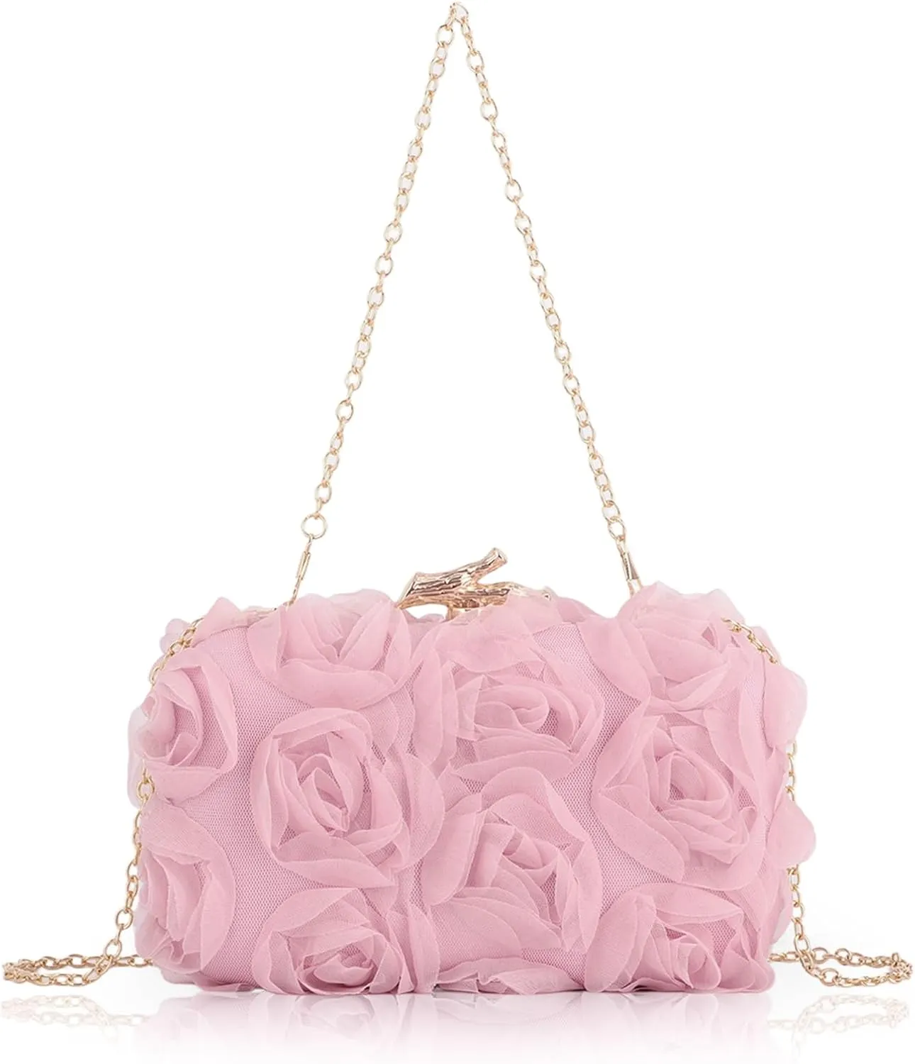 Lanpet Women Clutches Purse Lace Formal Flower Evening Handbag Chain Strap Shoulder Bag