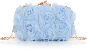 Lanpet Women Clutches Purse Lace Formal Flower Evening Handbag Chain Strap Shoulder Bag