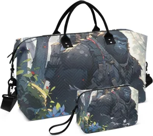 Large Travel Duffel Bag, Ape Explorer Sports Tote Gym Bag, Shoulder Weekender Overnight Bag for Women Men, Carry On Luggage with Toiletry Bags