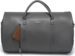 Leather Garment Bag for Travel, Modoker Carry On Suit Carrier Travel Bag with Shoulder Strap - Ideal for Business Trips and Weekend Getaways - The Garment Duffel Bag for Traveling Men Women