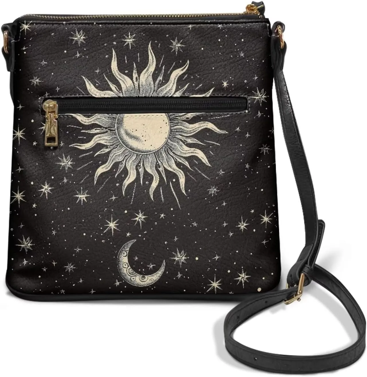 Leather Purses for Women, Leather Hobo Bags for Women Travel Sling Purse Triple Zippered Pockets Shoulder Bag
