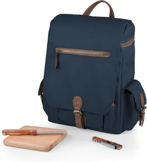 LEGACY - a Picnic Time brand Moreno 3-Bottle Wine & Cheese Tote, Padded Wine Carry Tote Bag with Handle and Adjustable Shoulder Strap, (Navy Blue)