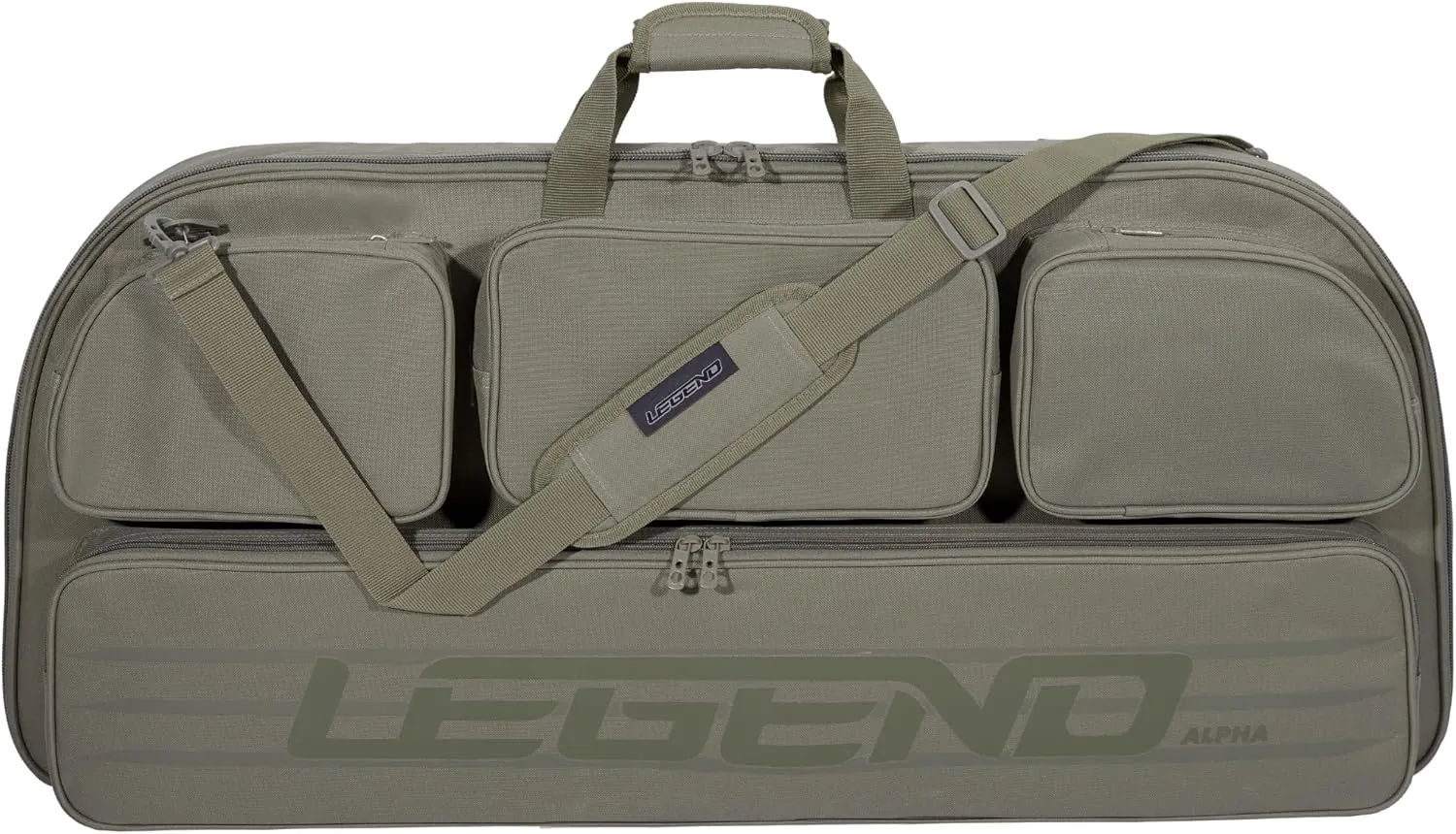 LEGEND Alpha Compound Bow Case - Securely Fits MTM Ultra Compact Arrow Cases - Archery Bow Bag with Back & Shoulder Straps - Includes Cam Protectors, Soft Padding, and Extra Pockets 37"x16.5" Interior