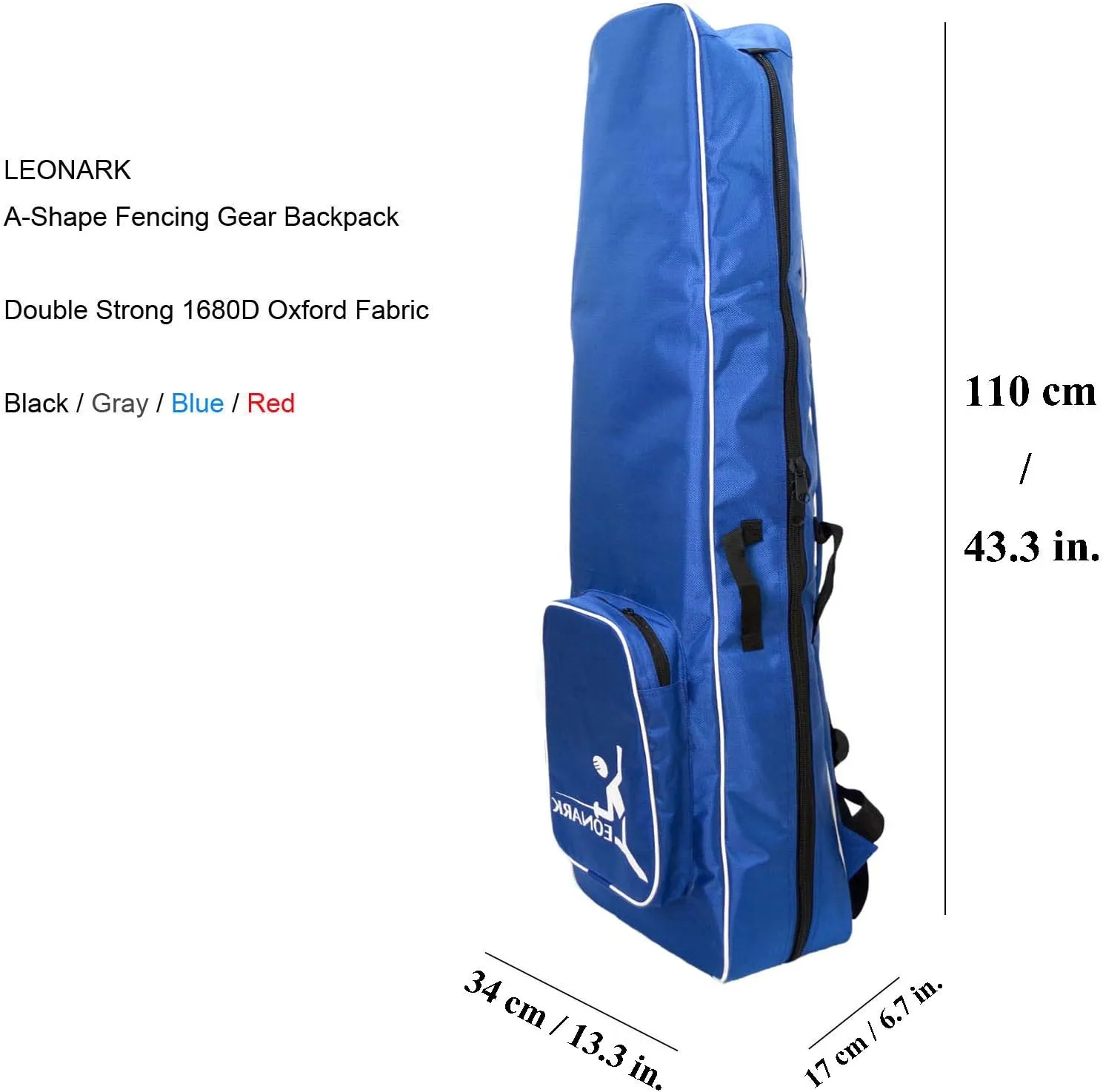 LEONARK Fencing Draw-bar Wheel Bag for Epee Saber and Foil - Hema Sword Bag Trolley Case for Fencing Suit and Mask
