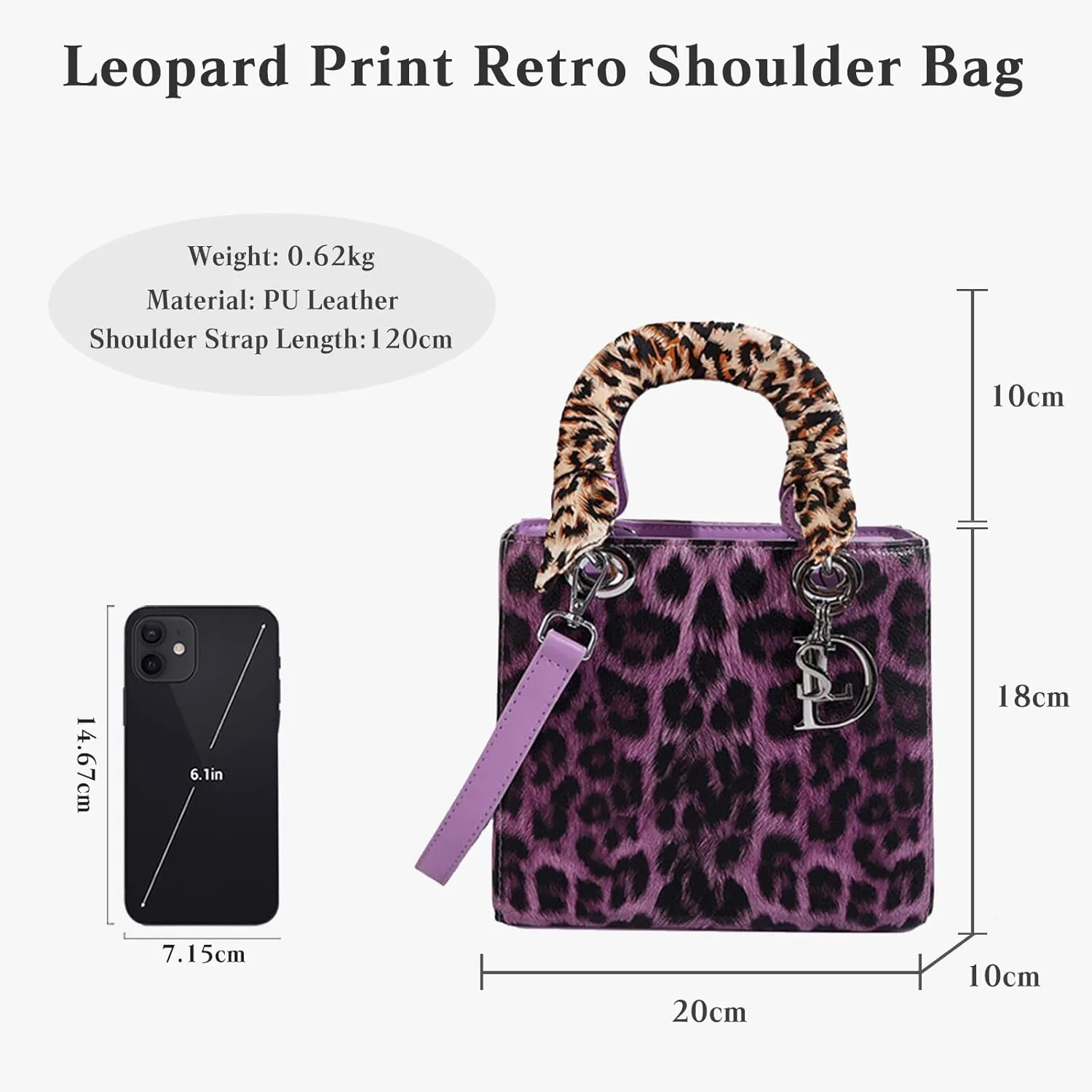 Leopard Print Handbag - Women's PU Leather Crossbody Bag, Waterproof, Fashion Messenger & Satchel Bag