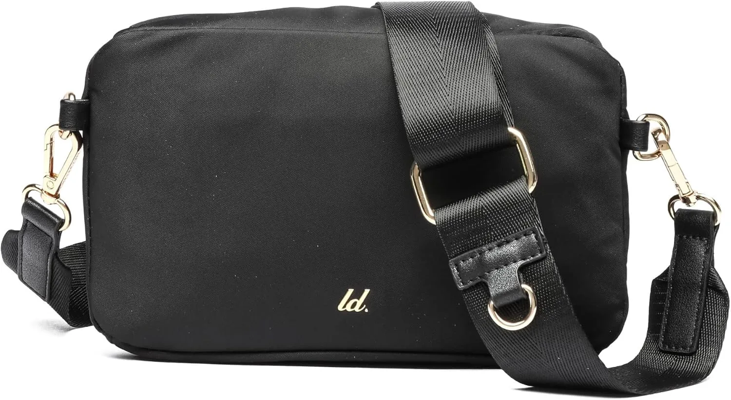 Like Dreams Small Crossbody Bum Bag for Women | Lightweight Nylon Fanny Pack with Detachable Airpods Pouch | Stylish Crossbody Bag (Black)