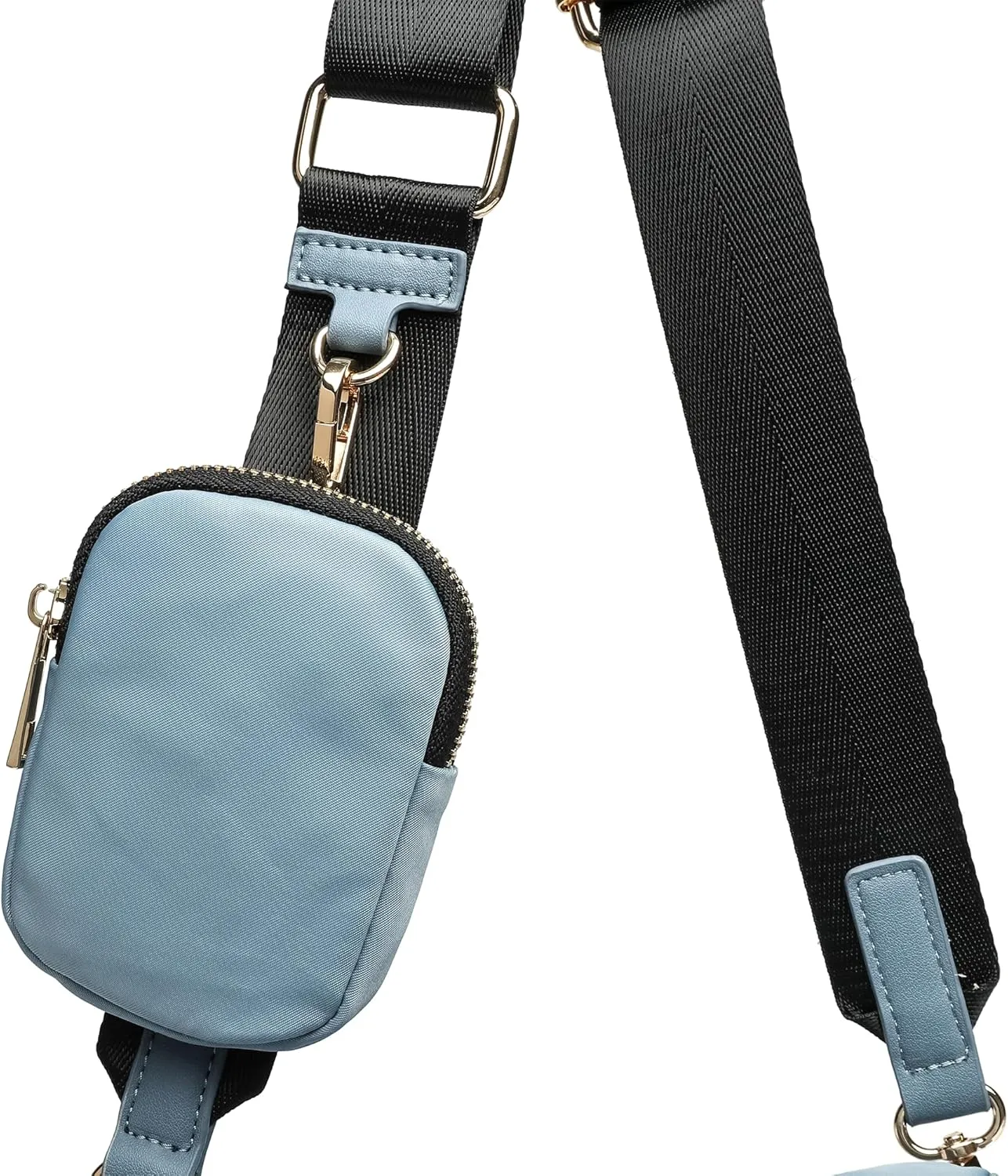 Like Dreams Small Crossbody Bum Bag for Women | Lightweight Nylon Fanny Pack with Detachable Airpods Pouch | Stylish Crossbody Bag (Blue)