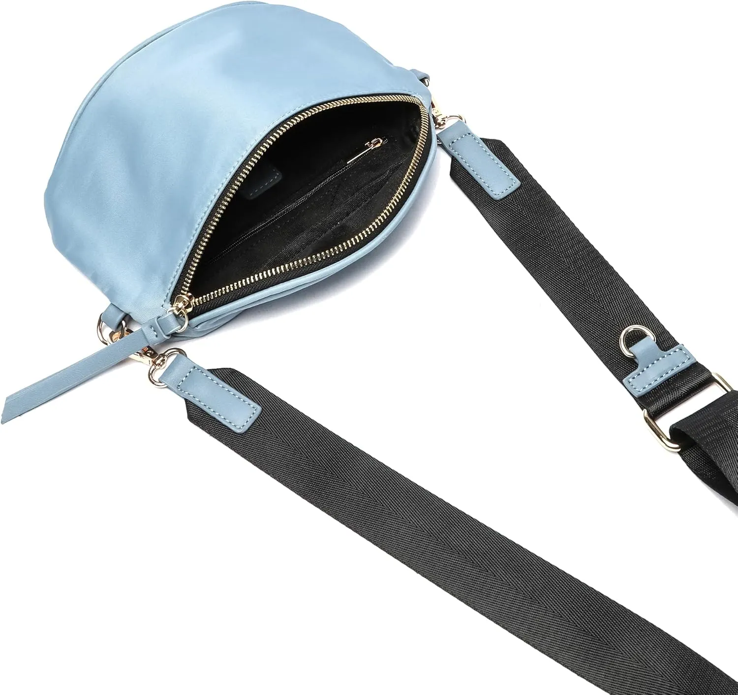 Like Dreams Small Crossbody Bum Bag for Women | Lightweight Nylon Fanny Pack with Detachable Airpods Pouch | Stylish Crossbody Bag (Blue)