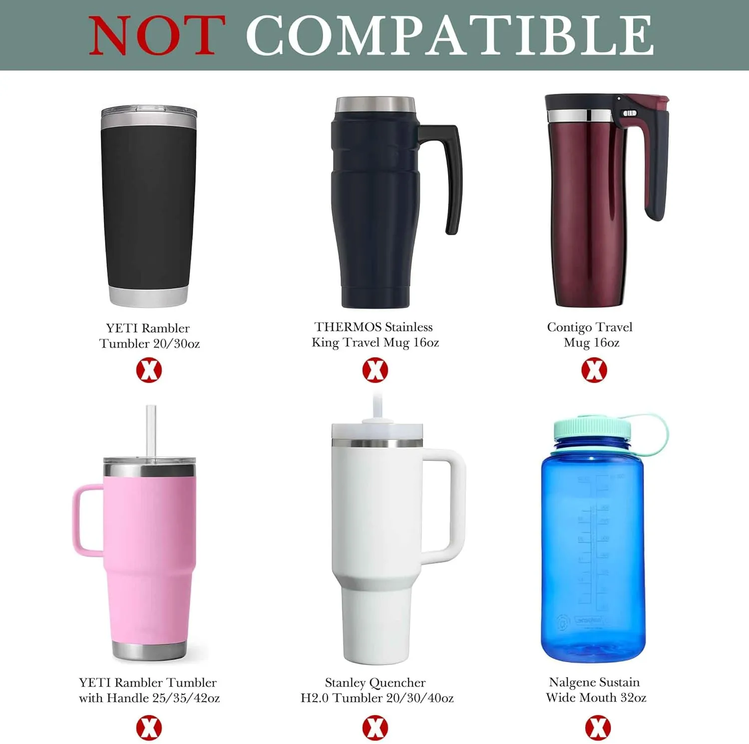 Linkidea Water Bottle Carrier with Strap Compatible with Hydroflask Wide Mouth 20oz/32oz, YETI Rambler Bottle 18oz/26oz, Waterbottle Sling Bag Holder, Shoulder Strap with Phone Pocket, Grey