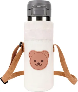 Linkidea Water Bottle Carrier with Strap Compatible with Stabley Quick Flip Go 24oz, Owala FreeSip 24oz, YETI Rambler Bottle 18oz, Hydro Flask, Waterbottle Sling Bag Holder, Shoulder Strap