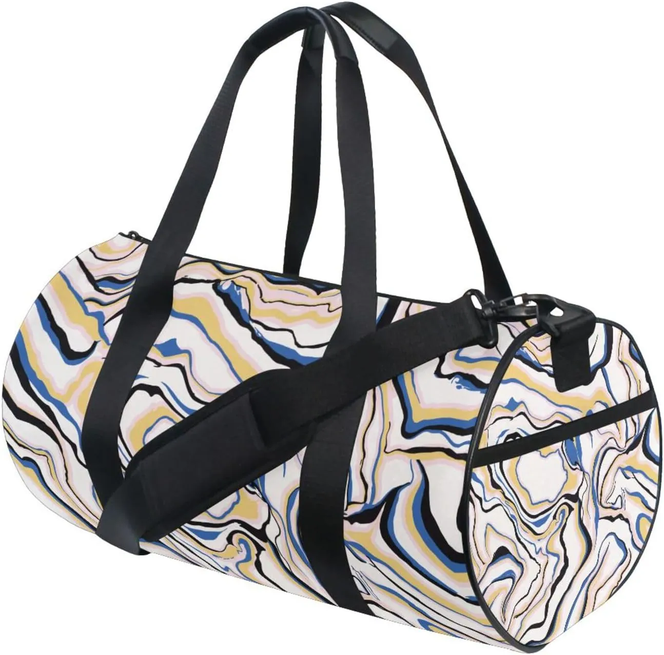 Liquid Marble Texture Pattern Duffel Bag Canvas Travel Weekender Luggage Gym Handbag for Men Women