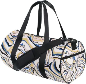 Liquid Marble Texture Pattern Duffel Bag Canvas Travel Weekender Luggage Gym Handbag for Men Women