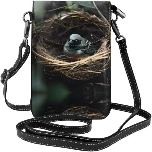 Little bird nest Leather crossbody flip phone bag, microfiber PU leather, suitable for daily use