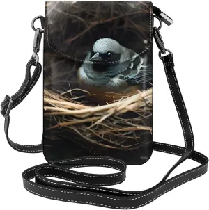 Little Bird Nest Women'S Crossbody Bag, Zipper Phone Wallet, Cute Purse, Shoulder Bag, Detachable Shoulder Strap