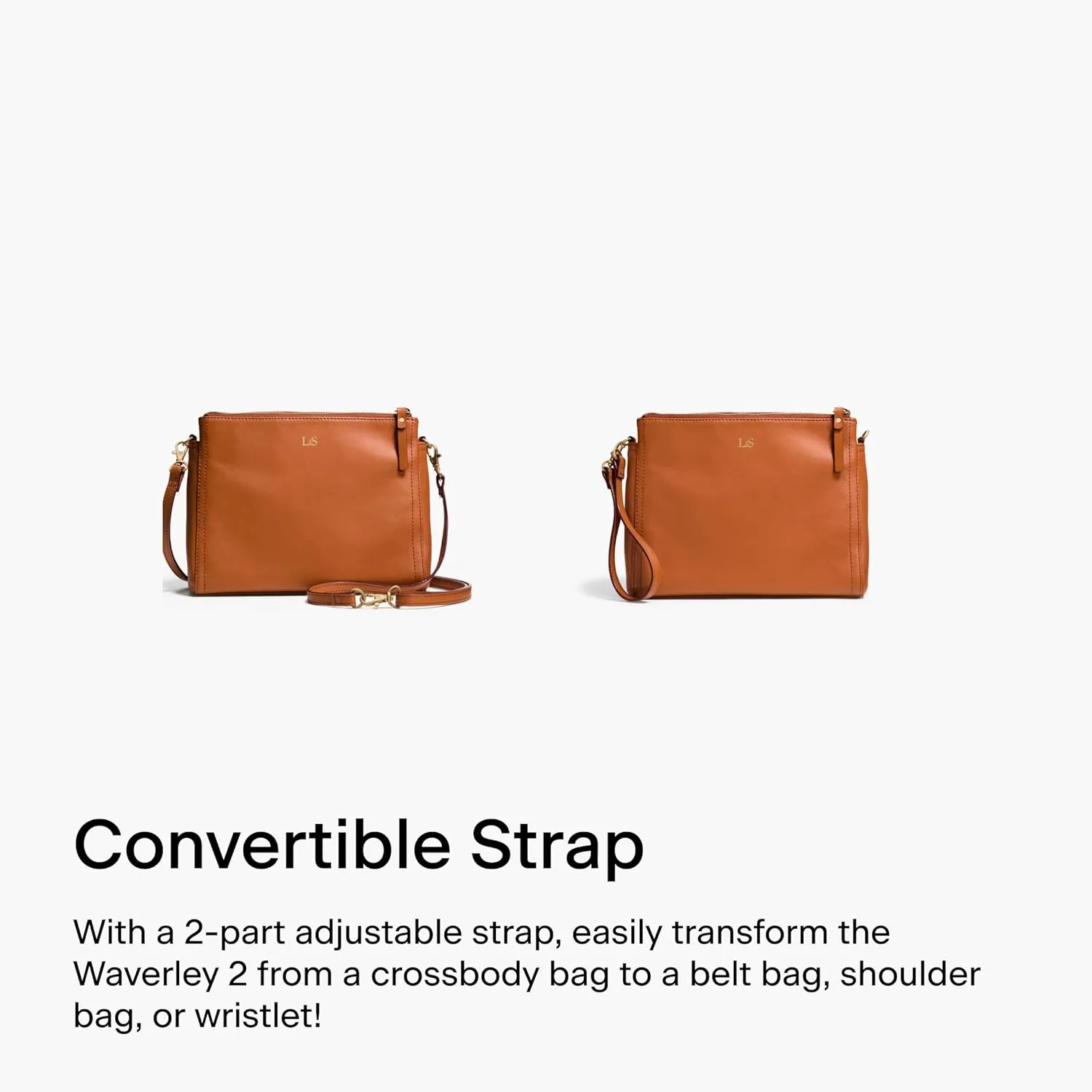 Lo & Sons The Pearl Crossbody Bag - Premium Nappa Leather Bag with Convertible Strap | Lightweight Leather Bag For Women