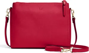Lo & Sons The Pearl Crossbody Bag - Premium Saffiano Leather Bag with Convertible Strap | Lightweight Textured Leather