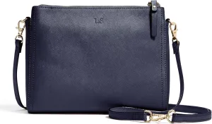 Lo & Sons The Pearl Crossbody Bag - Premium Saffiano Leather Bag with Convertible Strap | Lightweight Textured Leather