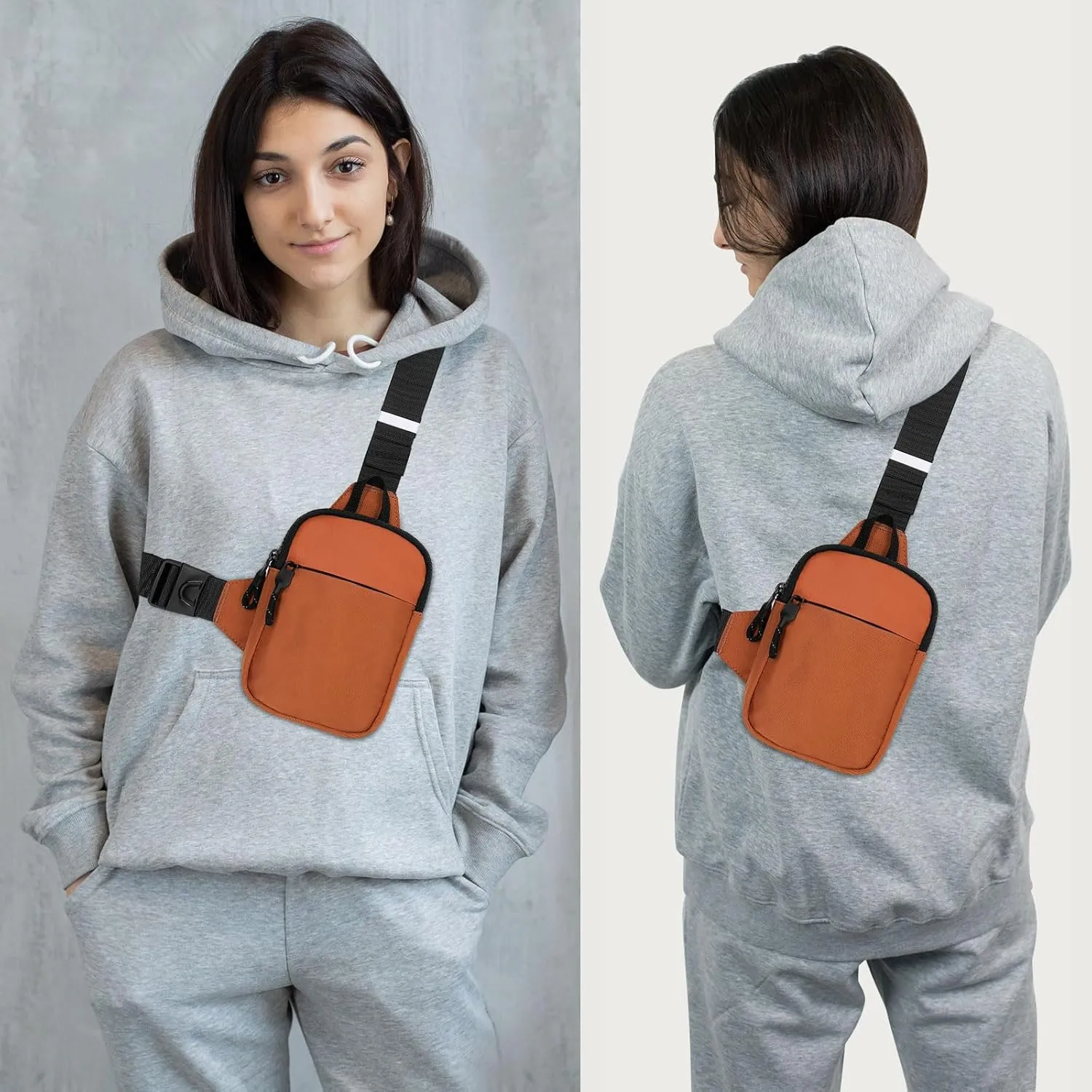 Long Keeper Mini Sling Bag - Men Women Small Waterproof Crossbody Bag Casual Phone Chest Bag for Travelling Hiking