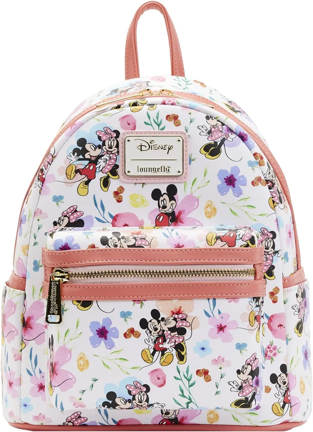 Loungefly Disney Mickey Minnie Mouse Mini Backpack Handbag AOP Floral