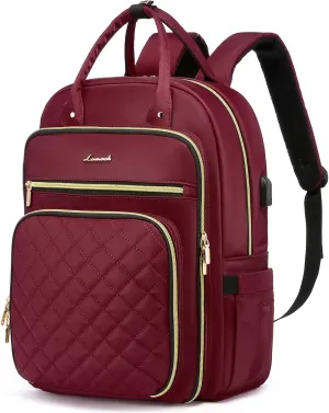 LOVEVOOK 18" Laptop Backpack for Women, Water Resistant Large Travel Work Backpacks Purse Stylish College Business Teacher Nurse Computer Bag with USB Charging Port