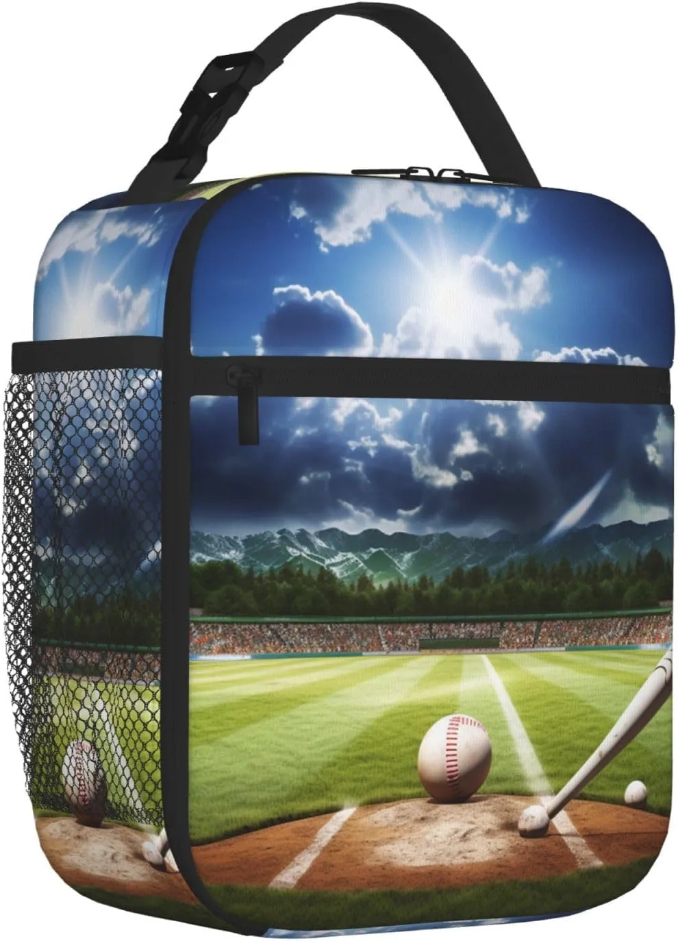 Lunch Bag for Women Men Reusable Insulated Lunch box Baseball Sports Field Cooler Bag Waterproof Lunch Tote Bags