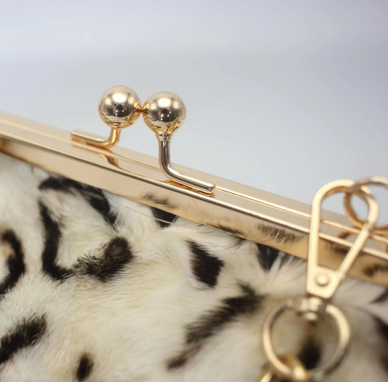 Luxurious Fur Evening Handbag Clutches - Genuine Fox, Rabbit, and Mink Fur with Chic Patterns
