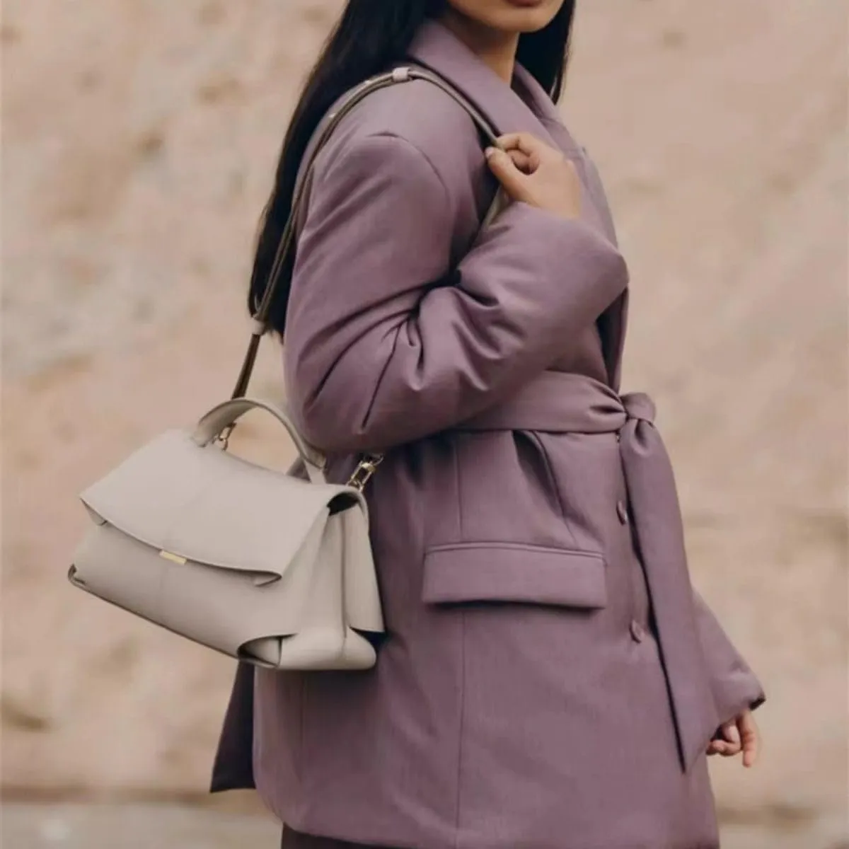 Luxury Genuine Leather Handbag for Women - Designer Top Handle Crossbody Bag with Adjustable Strap