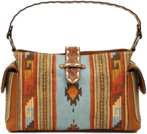 M&F Western Products N770003597 Southwest Satchel Clutches Weapon Tote Bags, Multi-Color