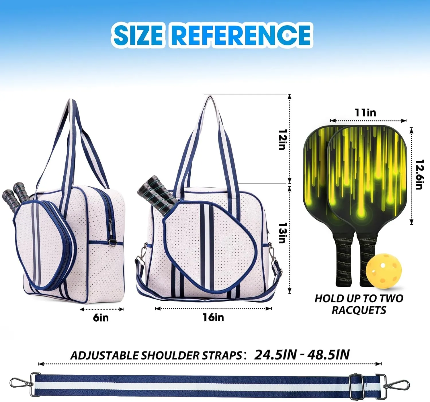 MANUEKLEAR Crossbody Sling Bag - Pickleball Bags for Women and Men