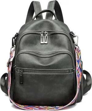 Maxoner Backpack Purse for Women Fashion Genuine Leather Convertible Shoulder Handbag Travel Bag Satchel Rucksack Ladies Bag