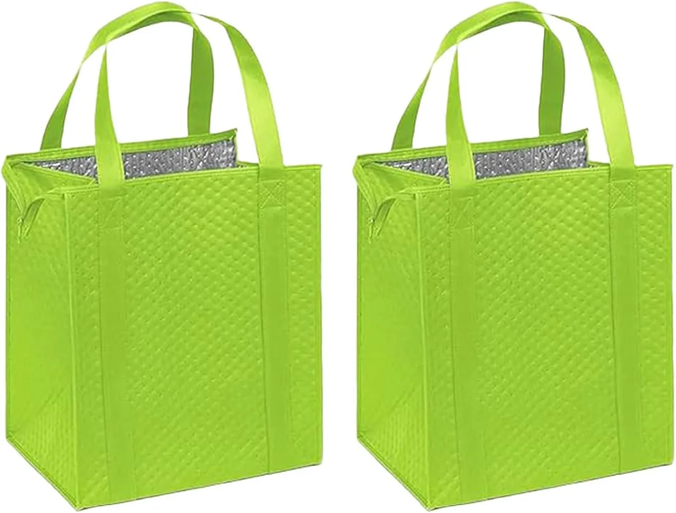 Mediz Hannah Direct Large Capacity Heavy Duty Insulated Smart Shopping Bag - Strong Reusable Grocery Tote 2 Pack