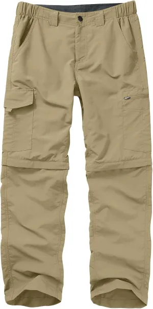 Mens Hiking Pants Convertible Lightweight Quick Dry Zip Off Fishing Safari Camping Travel boy Scout Pants