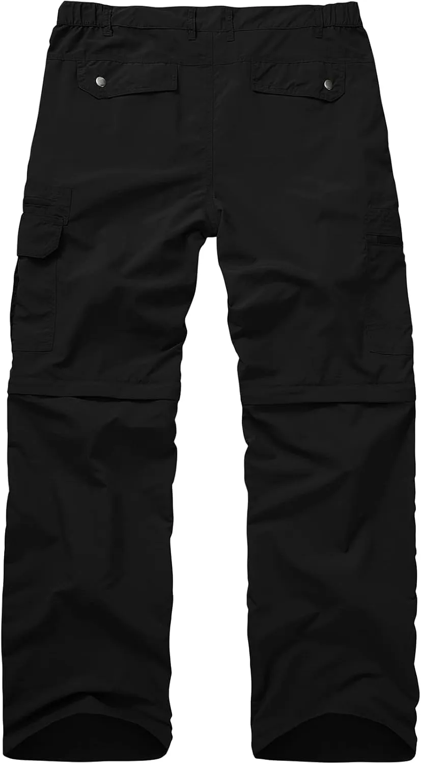 Mens Hiking Pants Convertible Zip Off Lightweight Quick Dry Fishing Safari Camping Travel boy Scout Pants