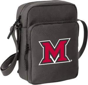 Miami University Travel Bag Miami RedHawks Crossbody Sling Pack for Sports Workout Running Festival Waist Pack Gray (Miami University on Gray)