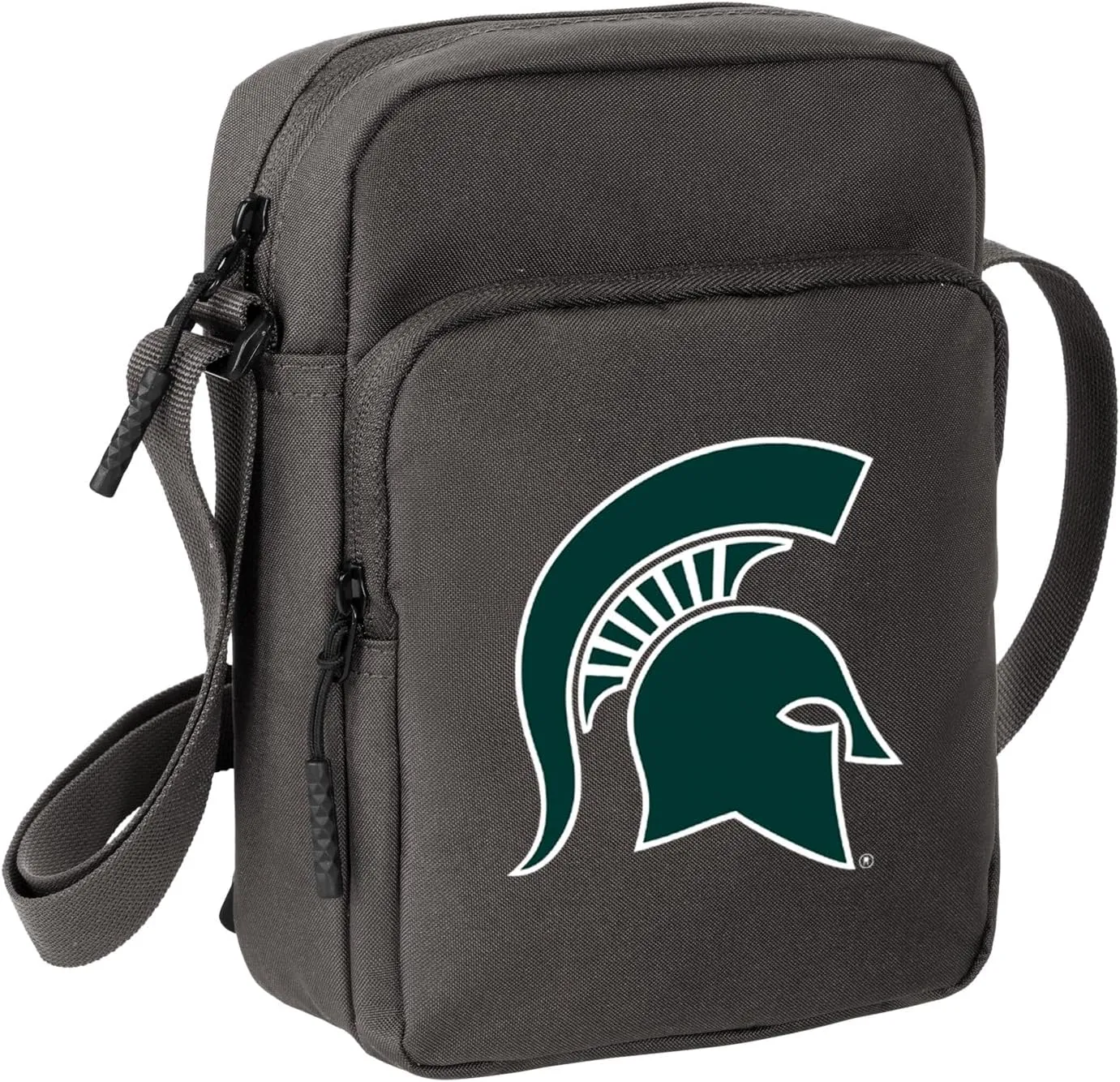 Michigan State Travel Bag MSU Spartans Crossbody Sling Pack for Sports Workout Running Small Unisex Waist Pack Gray