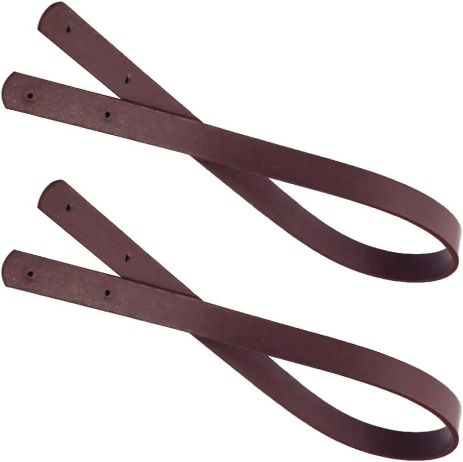 Milisten 2PCS PU Leather Bag Strap Replacement Handbag Handle Belt Detachable Purse Strap Wallet Straps DIY Bag Making Accessories 60CM Coffee