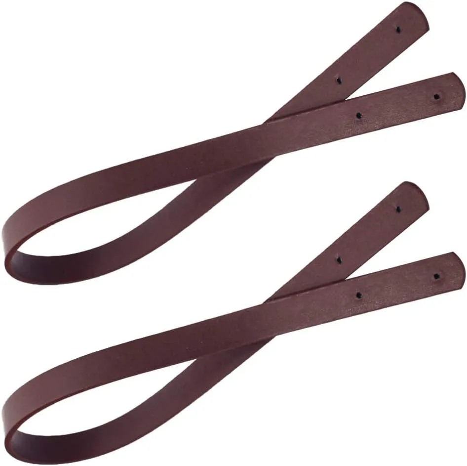 Milisten 2PCS PU Leather Bag Strap Replacement Handbag Handle Belt Detachable Purse Strap Wallet Straps DIY Bag Making Accessories 60CM Coffee
