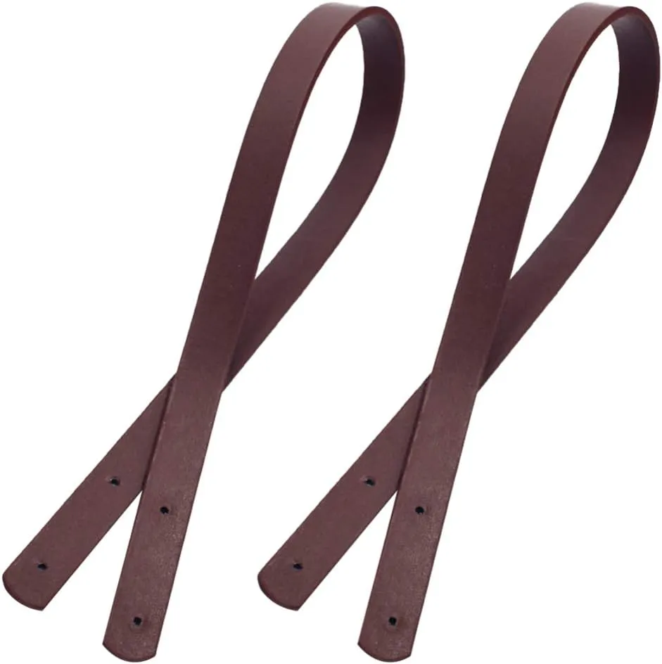 Milisten 2PCS PU Leather Bag Strap Replacement Handbag Handle Belt Detachable Purse Strap Wallet Straps DIY Bag Making Accessories 60CM Coffee