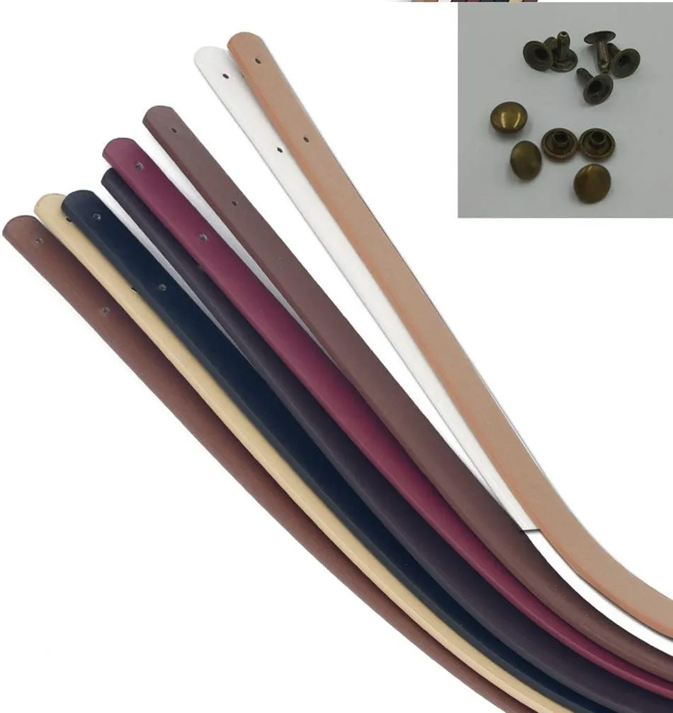 Milisten 2PCS PU Leather Bag Strap Replacement Handbag Handle Belt Detachable Purse Strap Wallet Straps DIY Bag Making Accessories 60CM Coffee