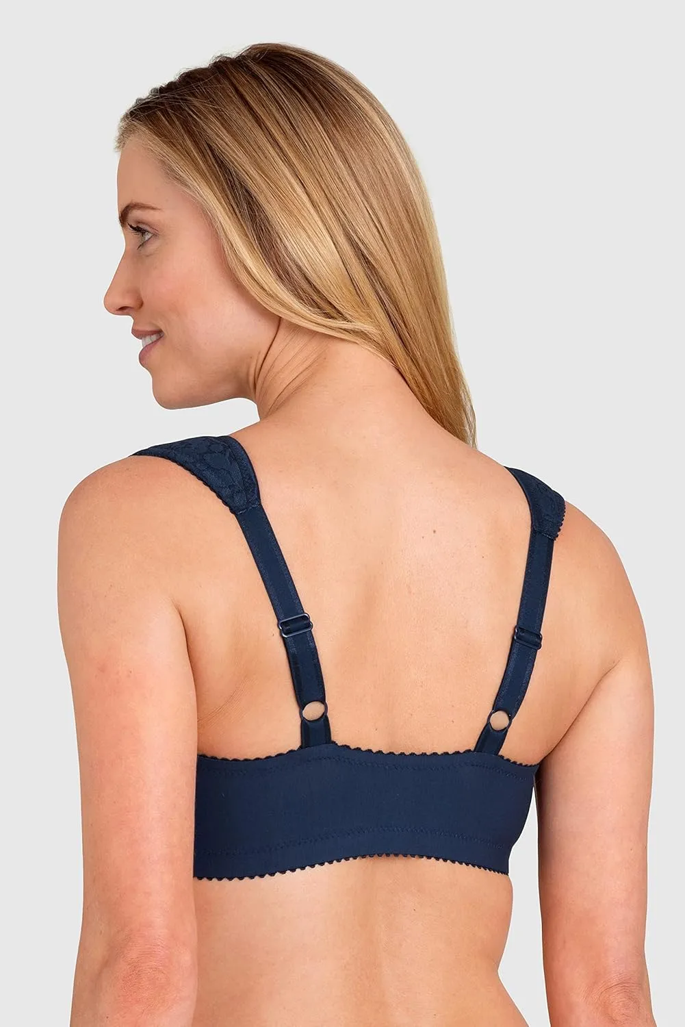 Miss Mary of Sweden Cotton Lace Womens Front-Closure Non-Wired Bra