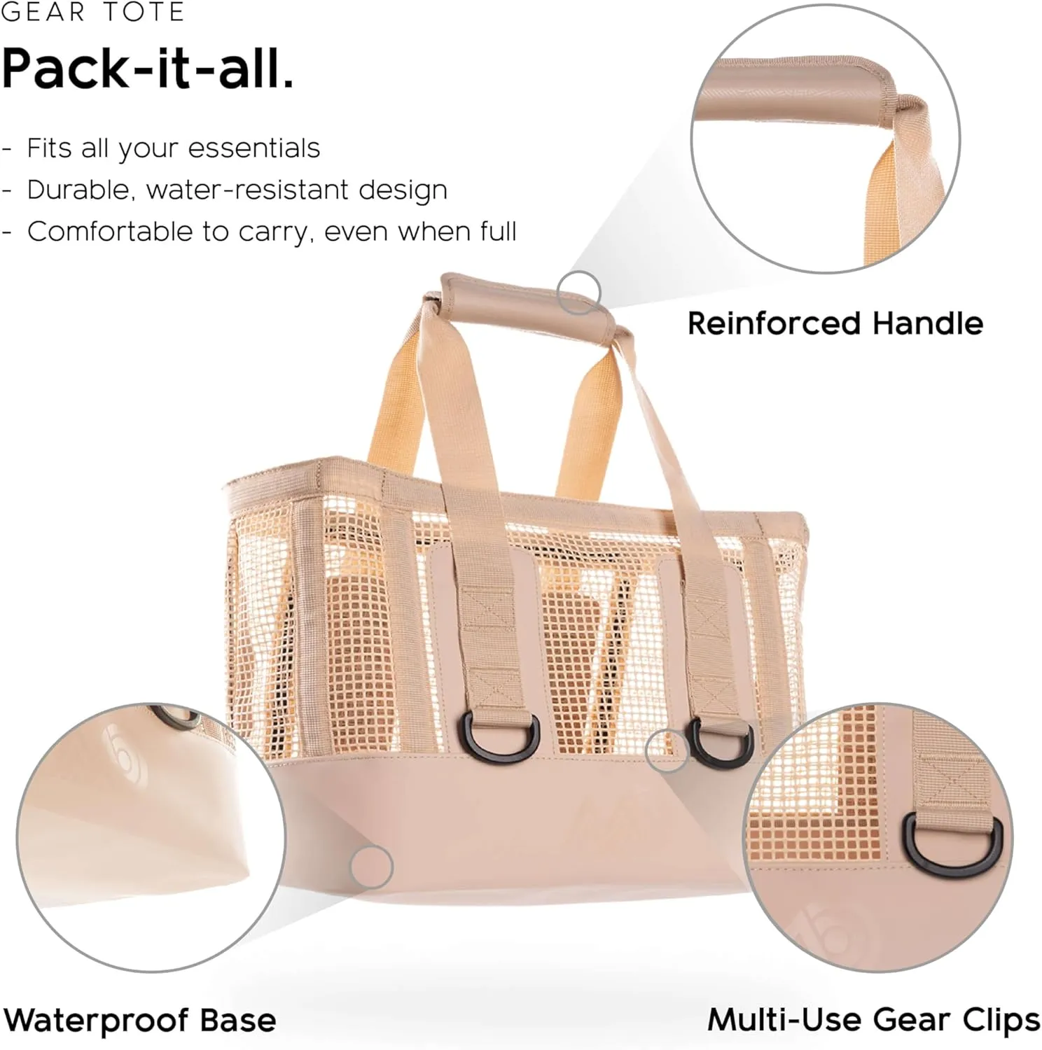 MISSION Boat Gear CASSI Heavy-Duty Outdoor Tote and Waterproof Marine-Grade Mesh Boat Bags