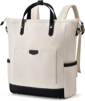 Missnine Backpack Purse for Women Convertible Canvas Backpack Tote Handbag Daypack for Work, College